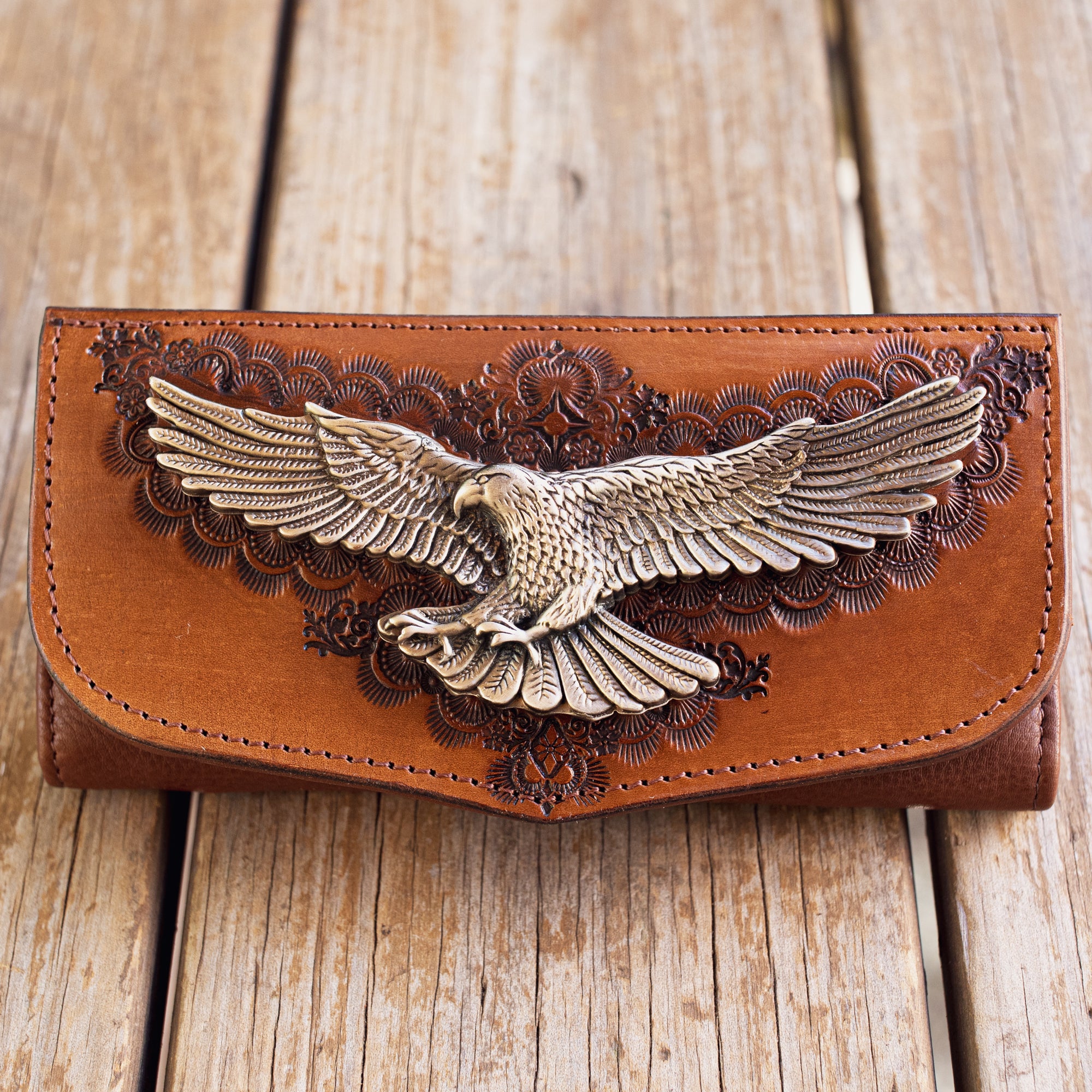 Rebel Eagle Wallet - Antique Brown