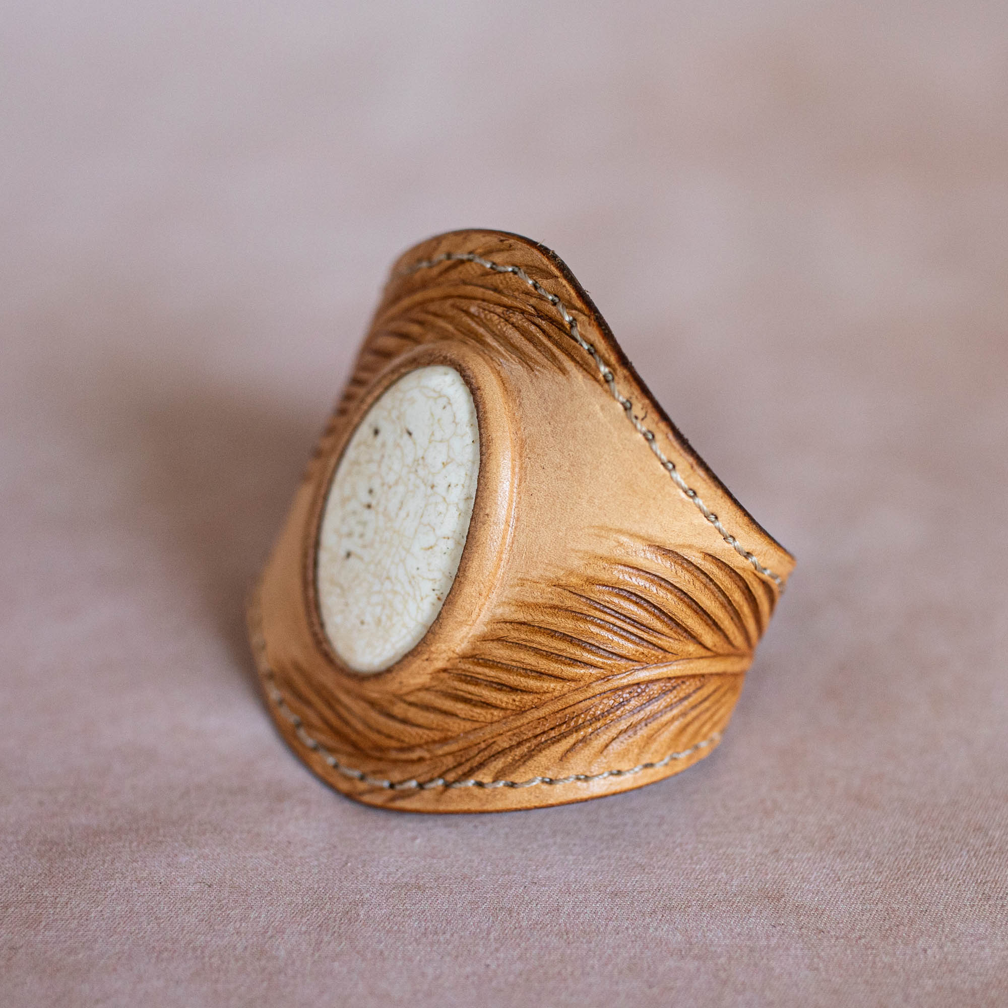 Eagle Feather Cuff with Wild Horse Magnesite