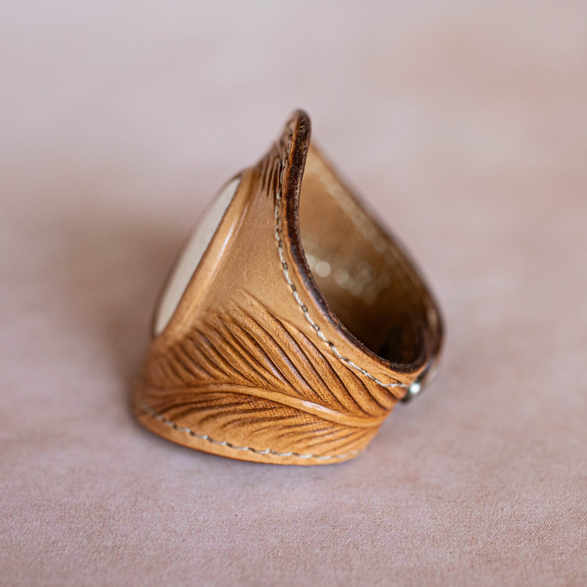 Eagle Feather Cuff with Wild Horse Magnesite