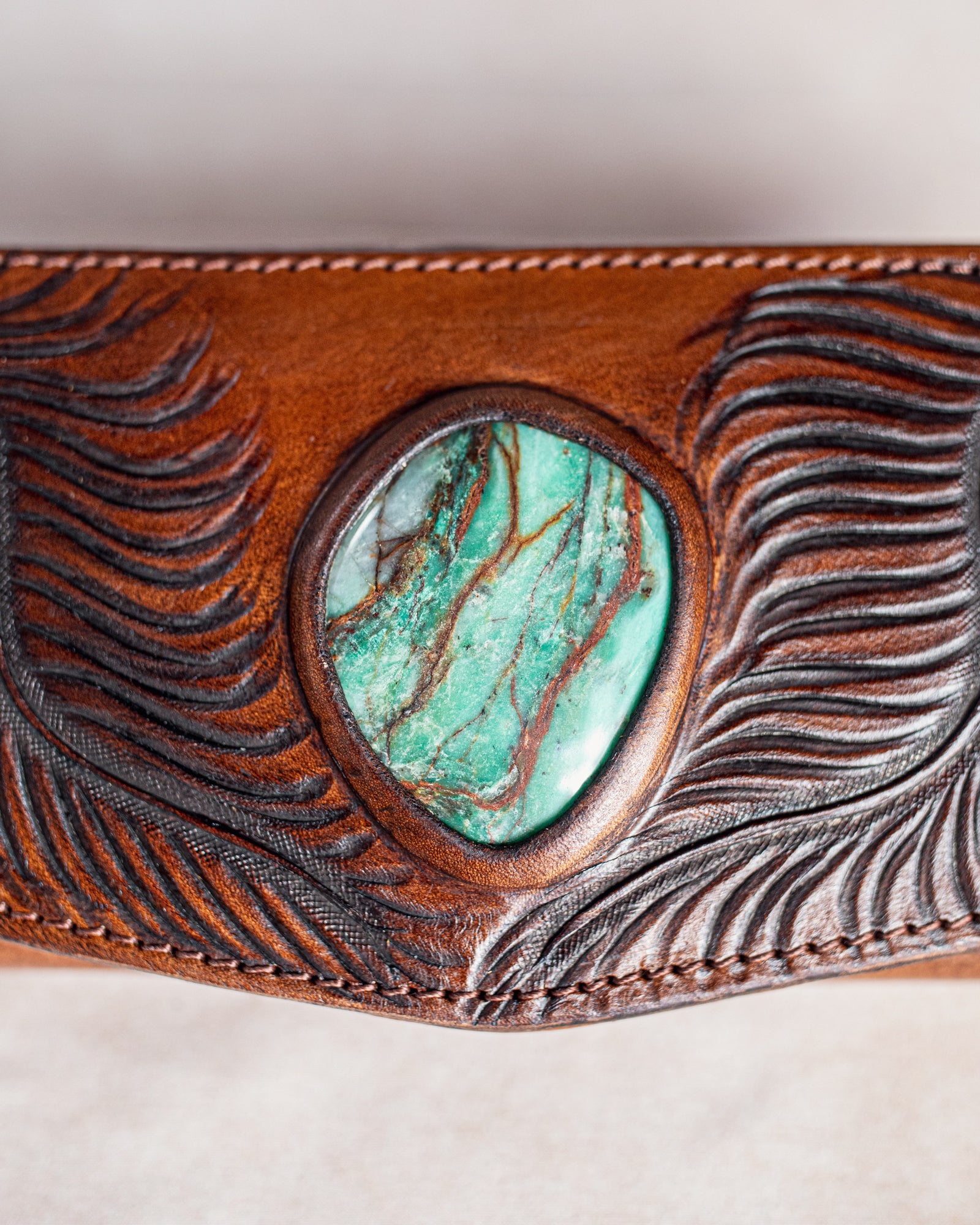 Eagle Feather Wallet with Dragon Stone