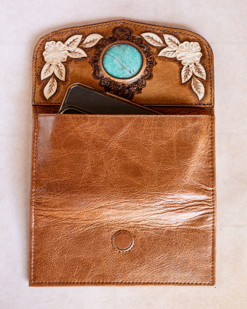 Desert Bloom Wallet with Amazonite