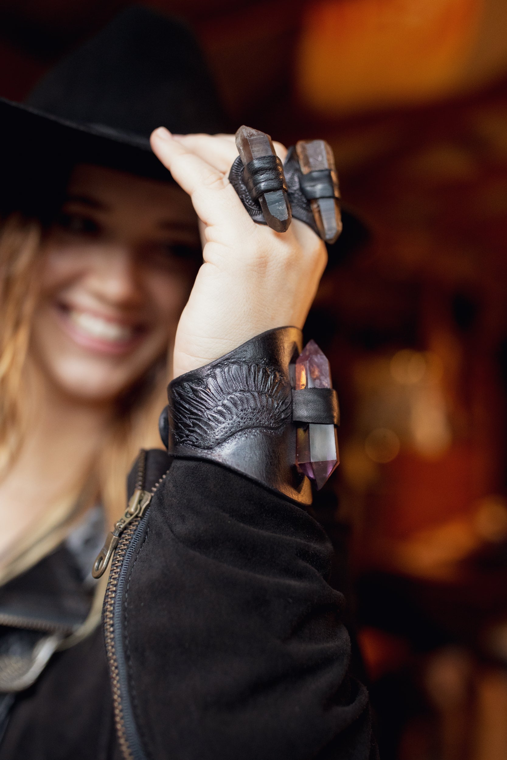 Guardian Wings Priestess Cuff with Amethyst