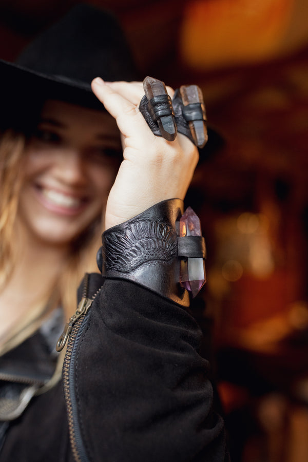 Guardian Wings Priestess Cuff with Amethyst