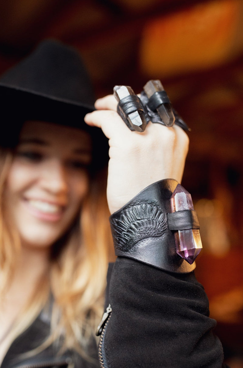 Guardian Wings Priestess Cuff with Amethyst