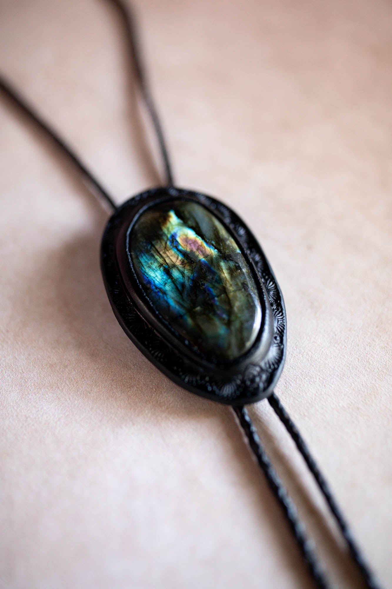 Labradorite Bolo Tie
