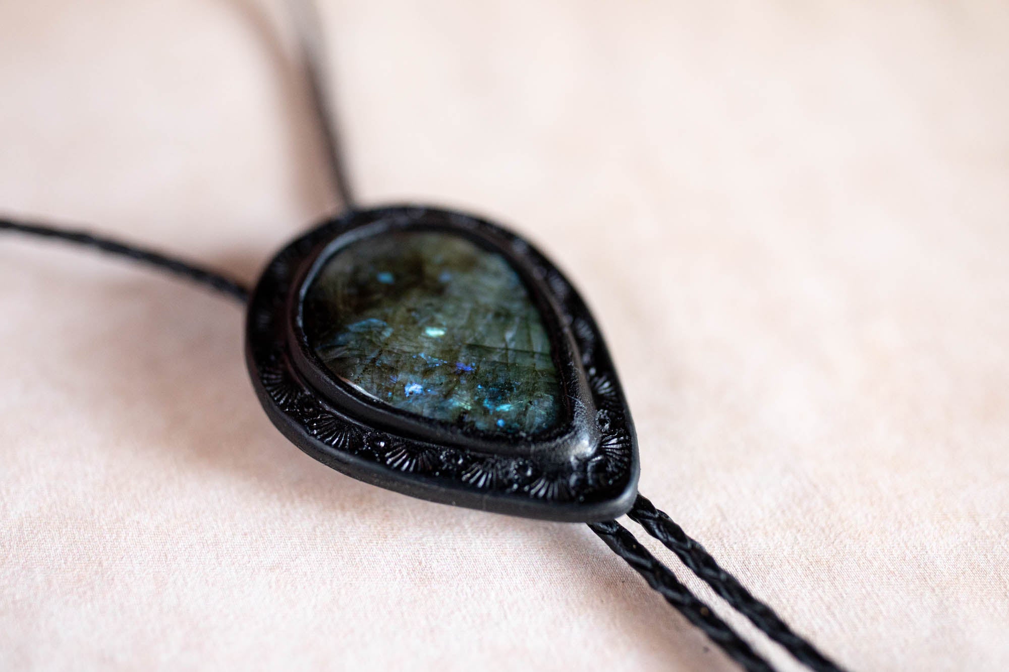 Labradorite Bolo Tie
