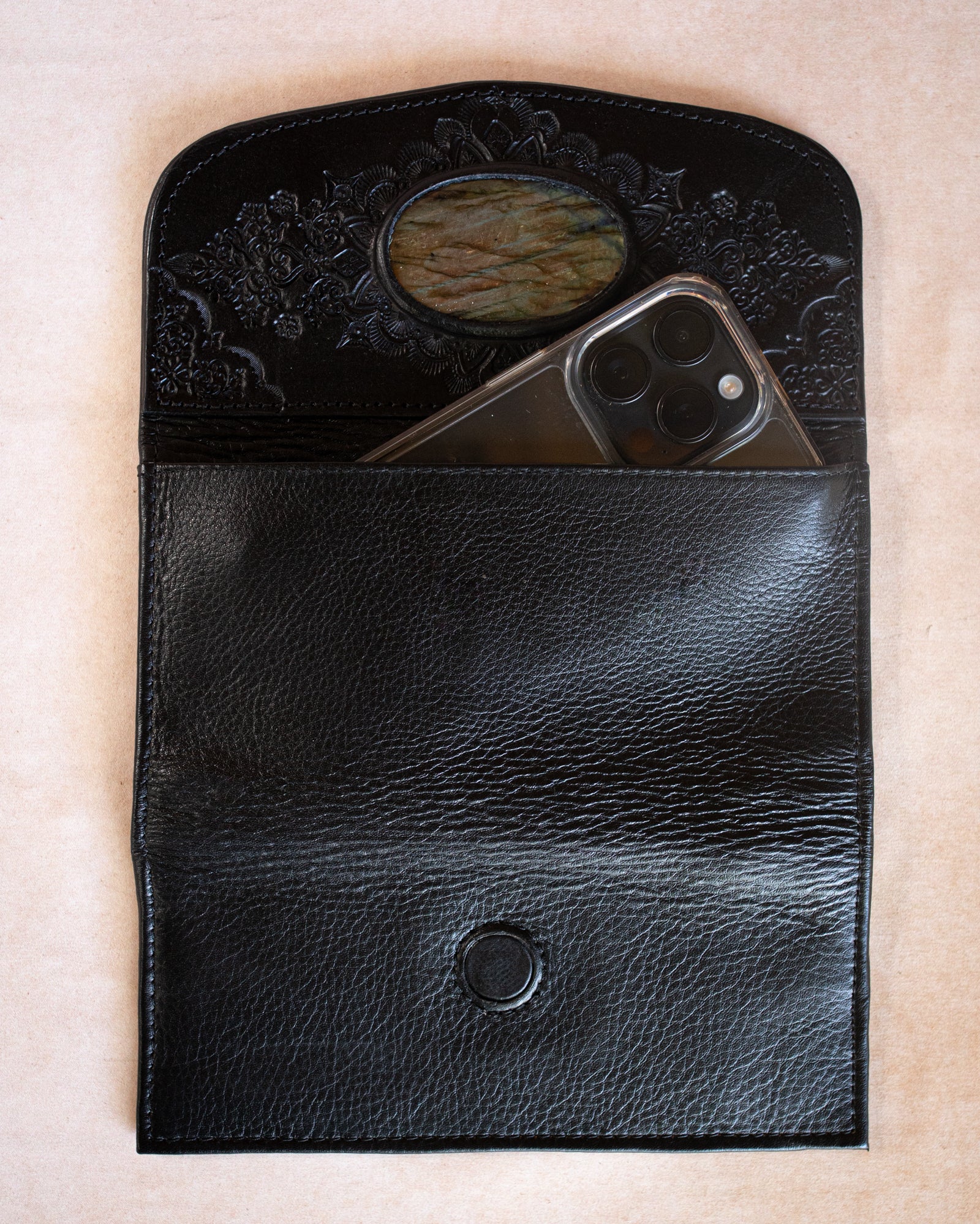 Mandala Wallet with Labradorite