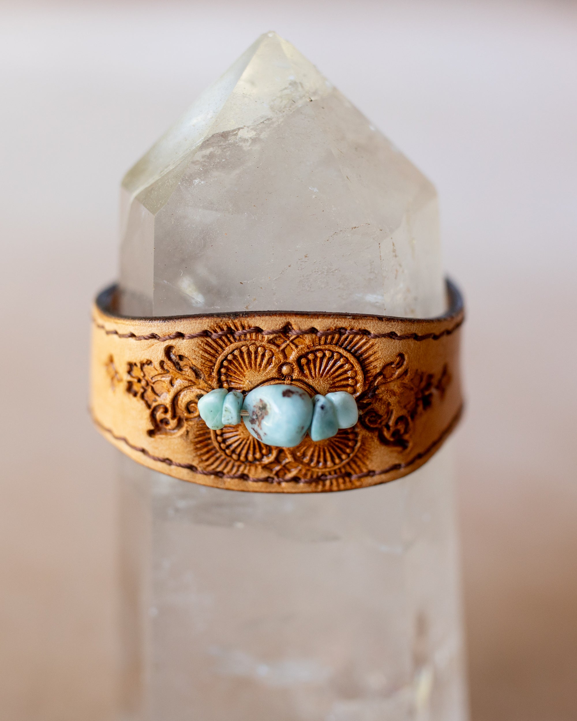 Petite Cuff with Larimar