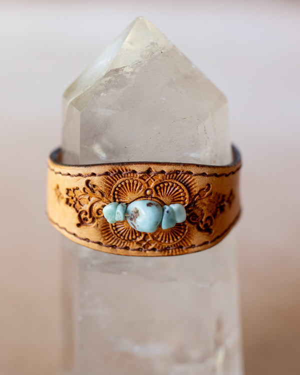 Petite Cuff with Larimar