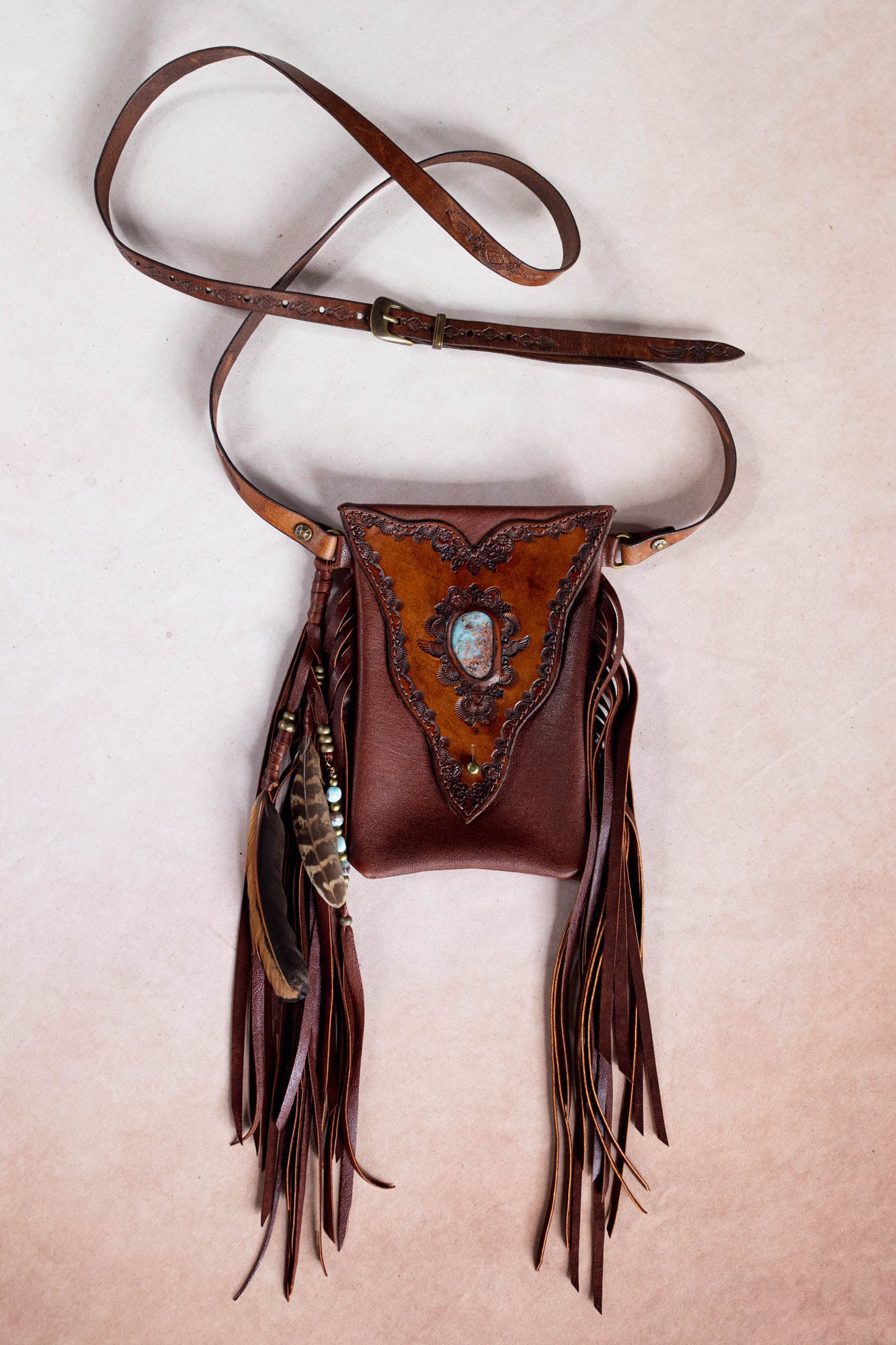 Gypsy Wanderer Phone Pouch with Larimar