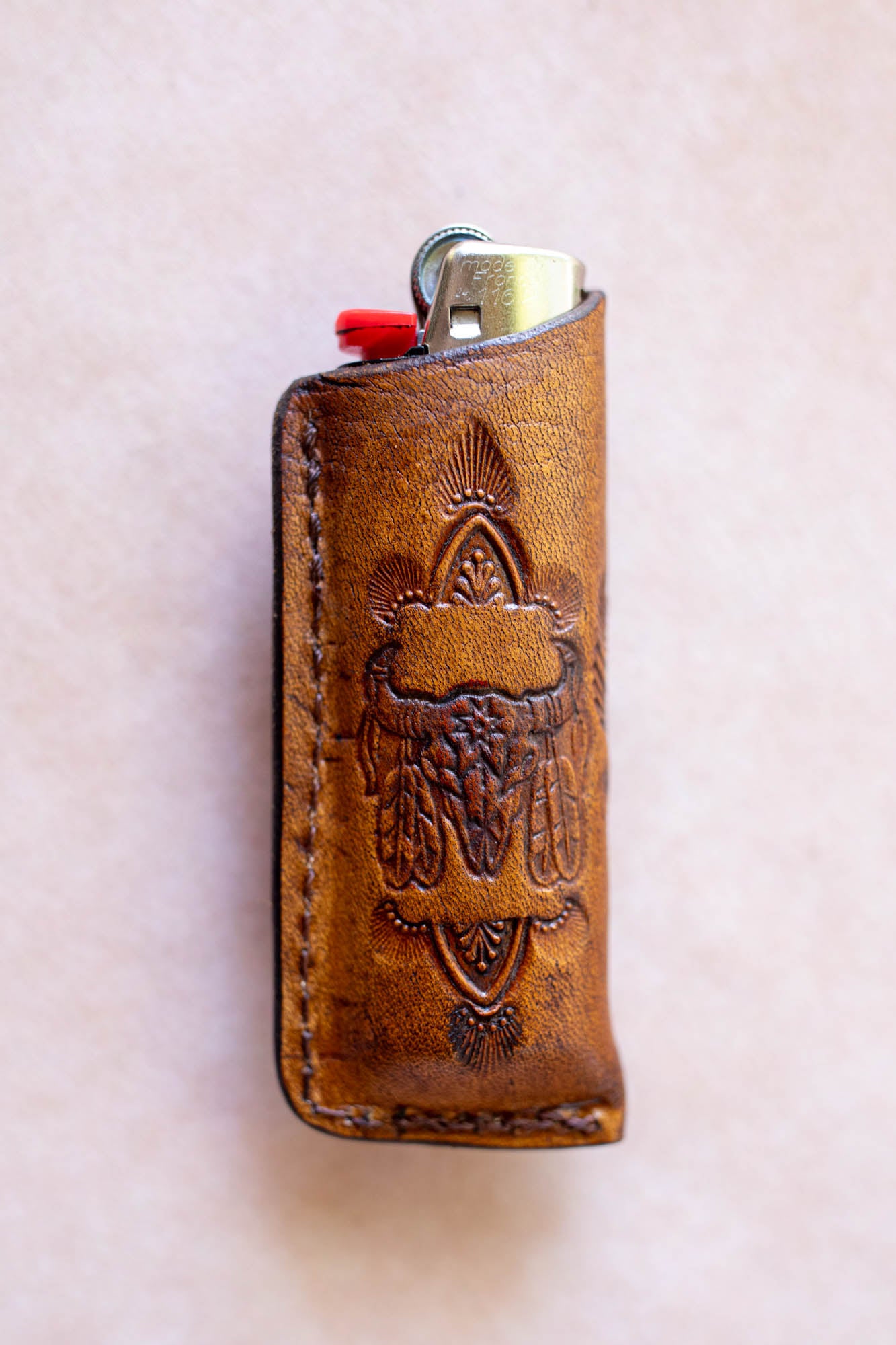 Woodstock Lighter Case with Turquoise