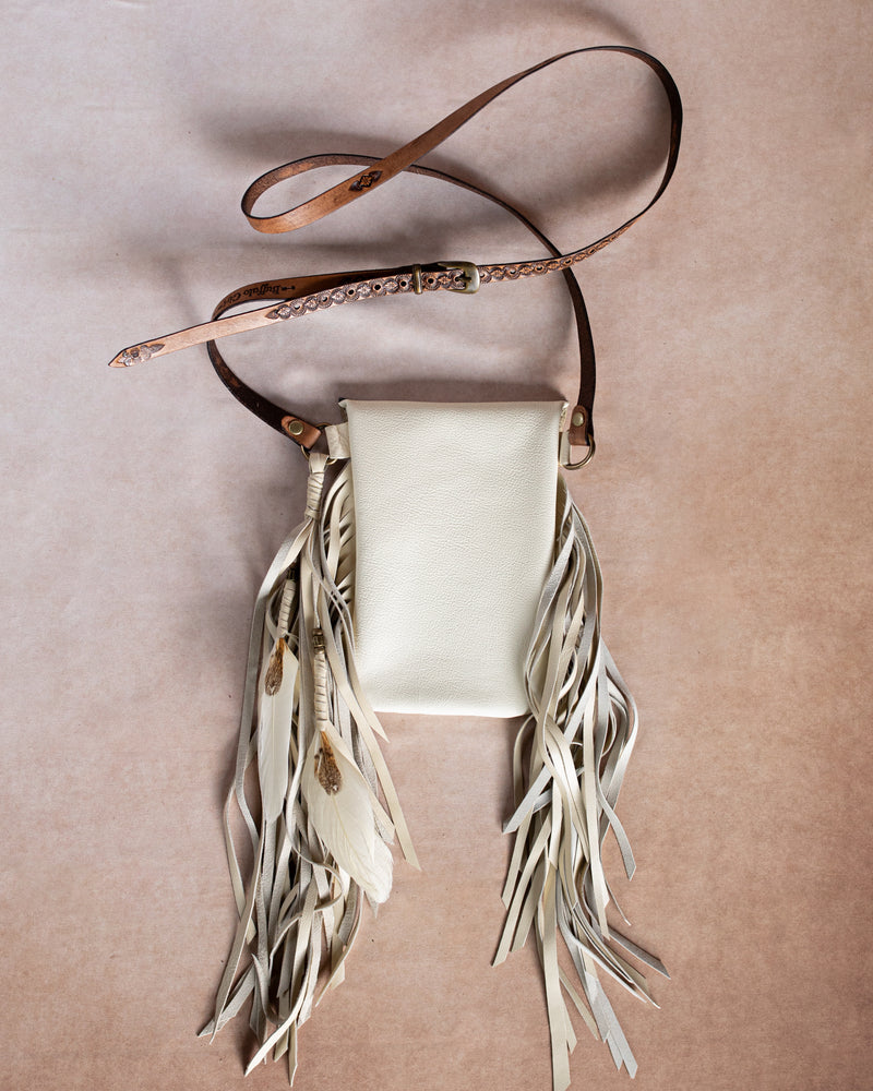 Desert Bloom Gypsy Wanderer Phone Pouch with Wild Horse Magnesite