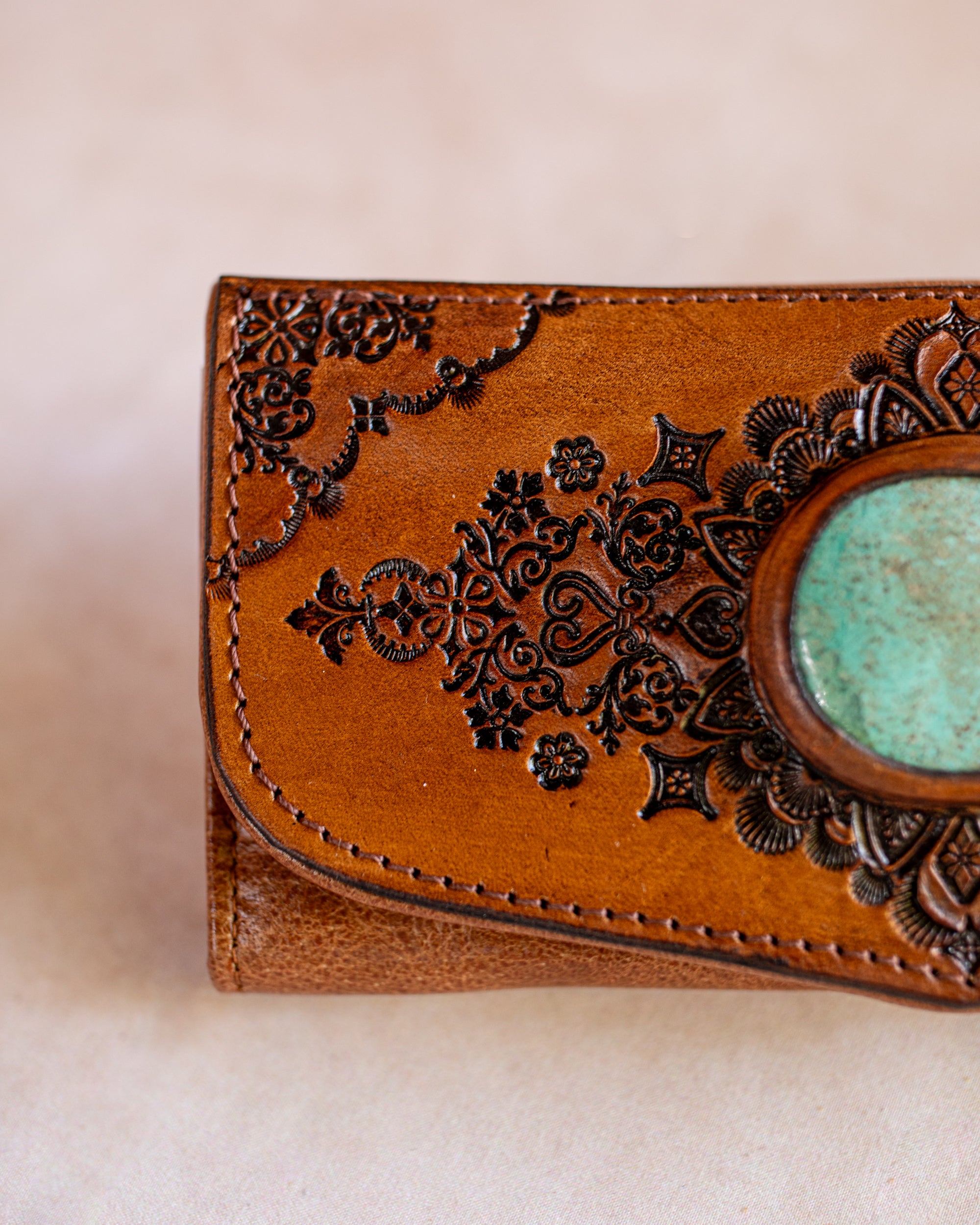 Mandala Wallet with Mexican Turquoise