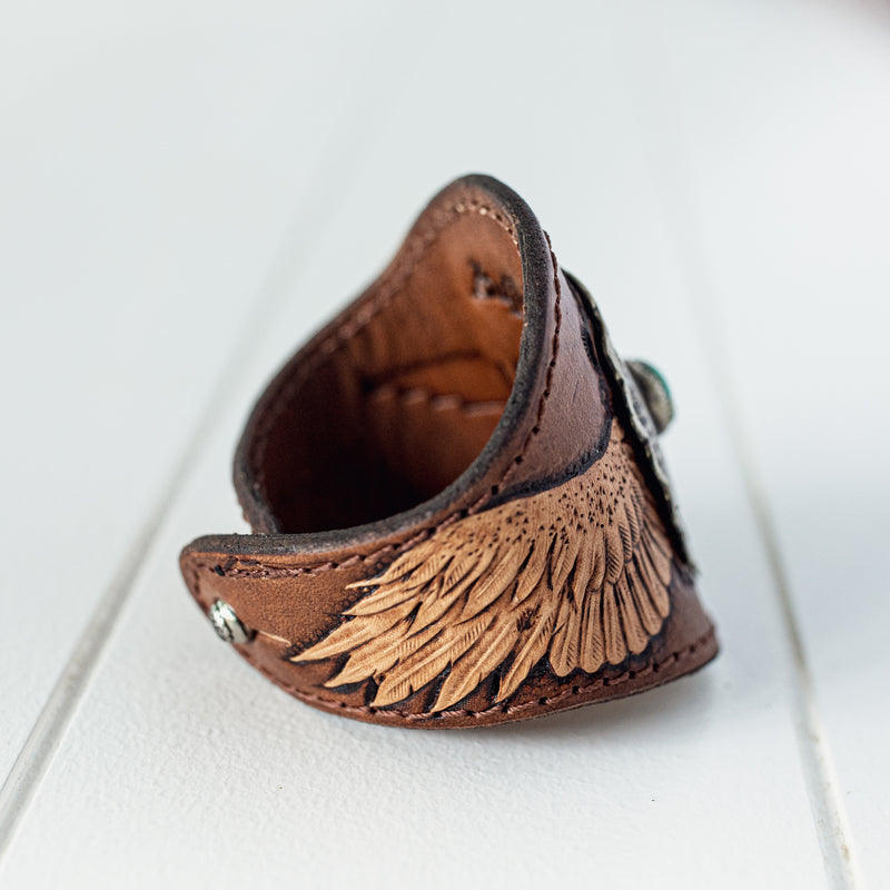 Guardian Wings Cuff with Navajo Concho