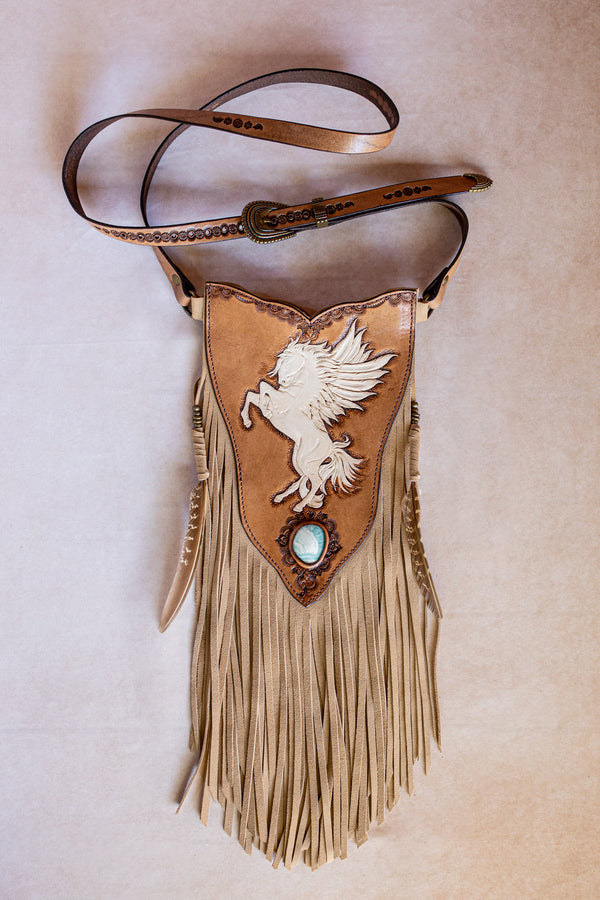 Pegasus Phone Pouch with Amazonite