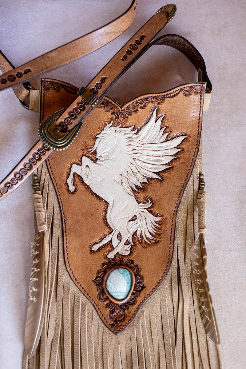 Pegasus Phone Pouch with Amazonite