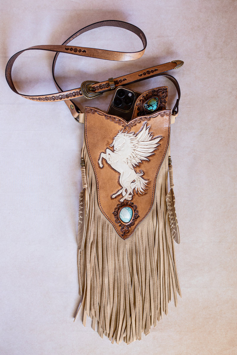 Pegasus Phone Pouch with Amazonite