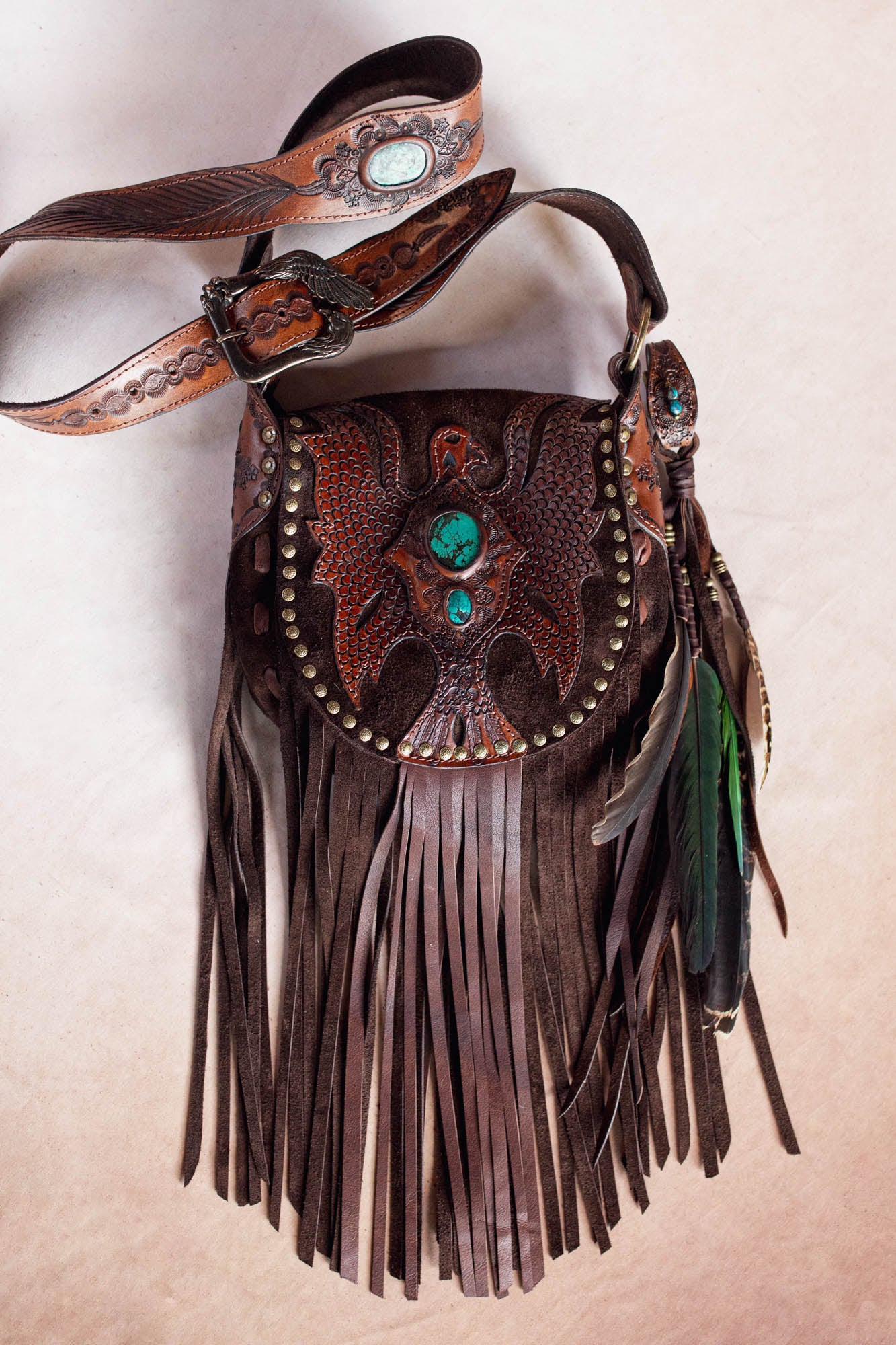 Petite Cheyenne Eagle Bag with Turquoise