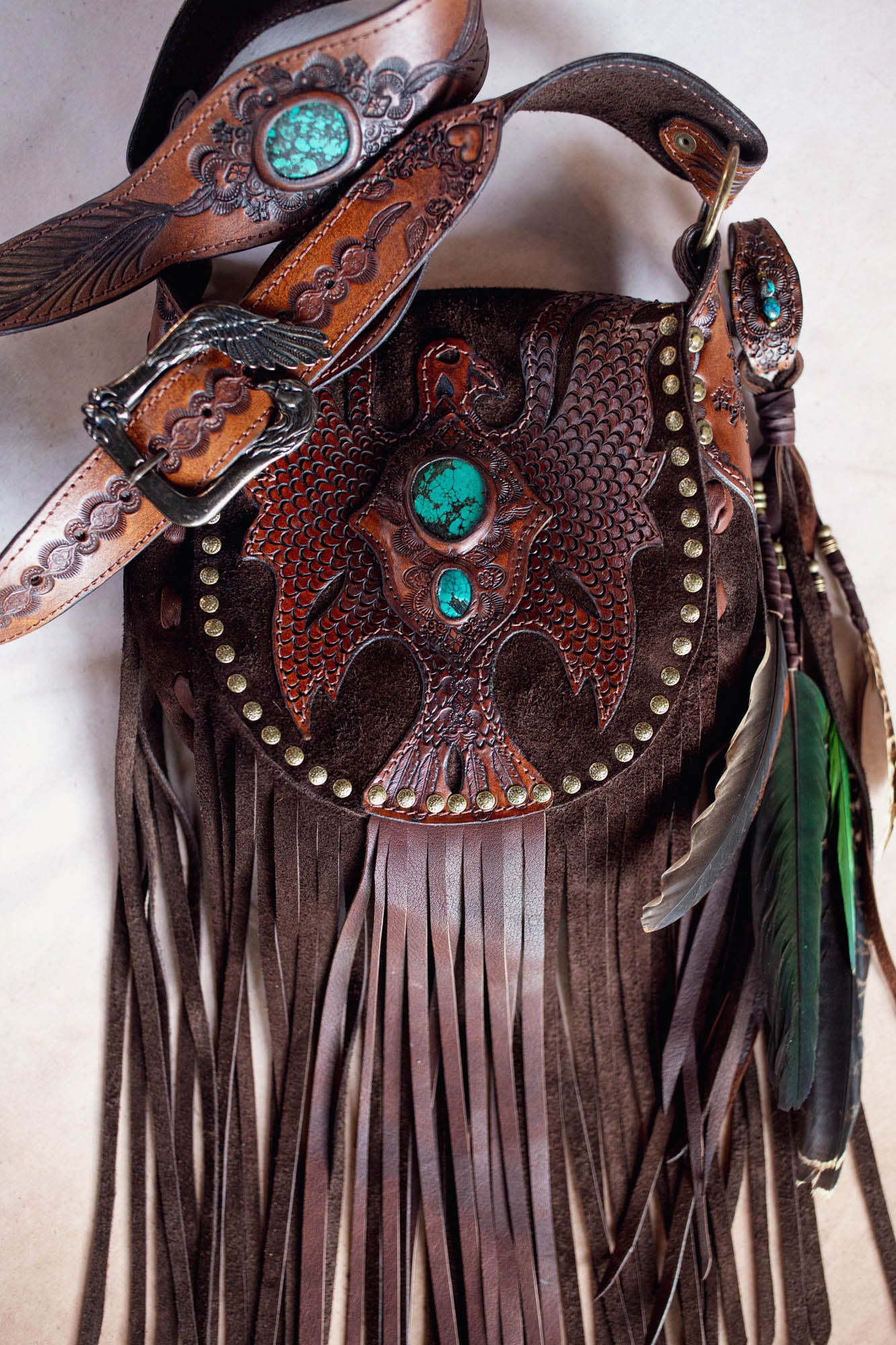 Petite Cheyenne Eagle Bag with Turquoise