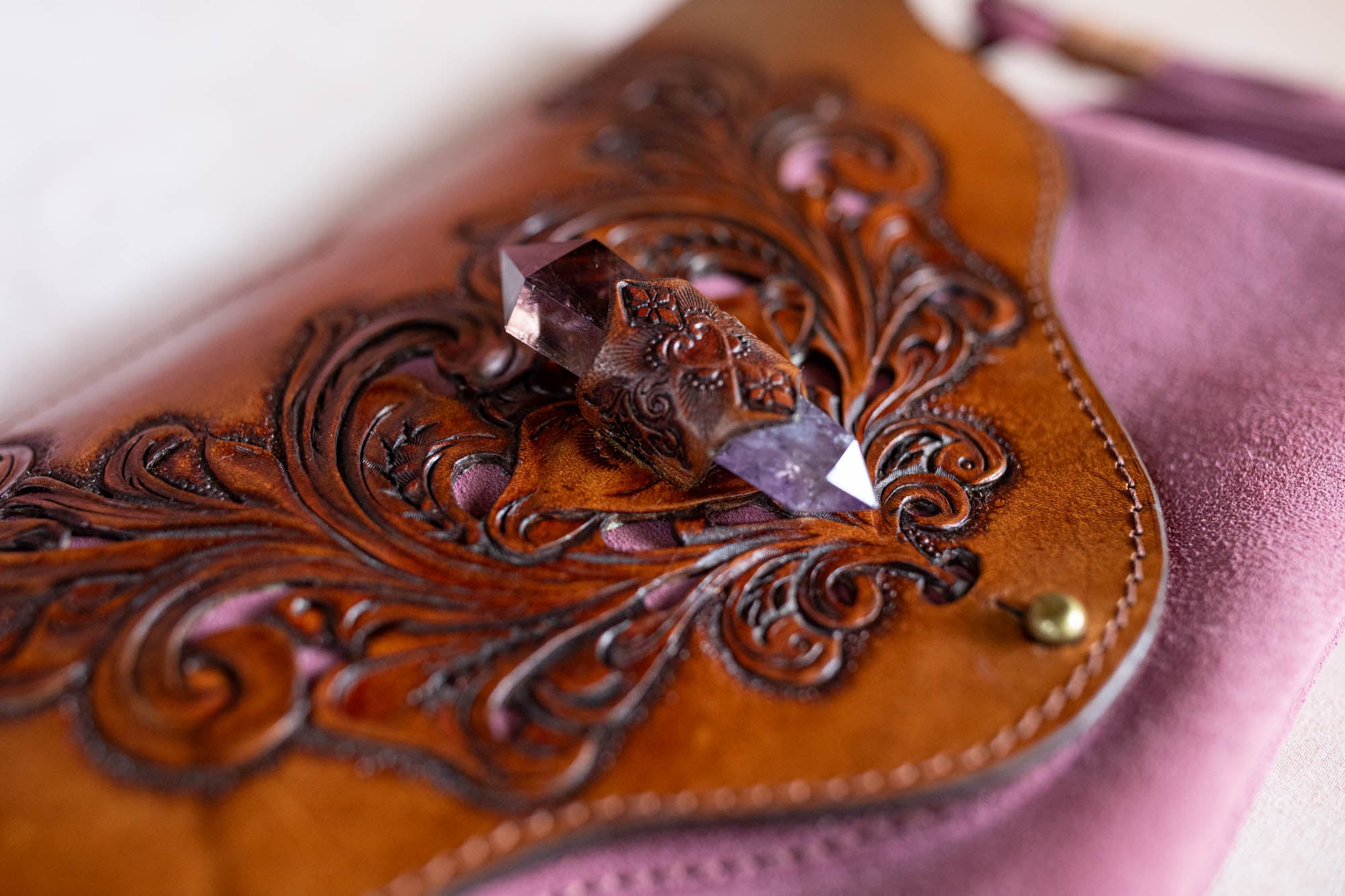 Petite Gypsy Wanderer Bag with Amethyst - Buffalo Girl®