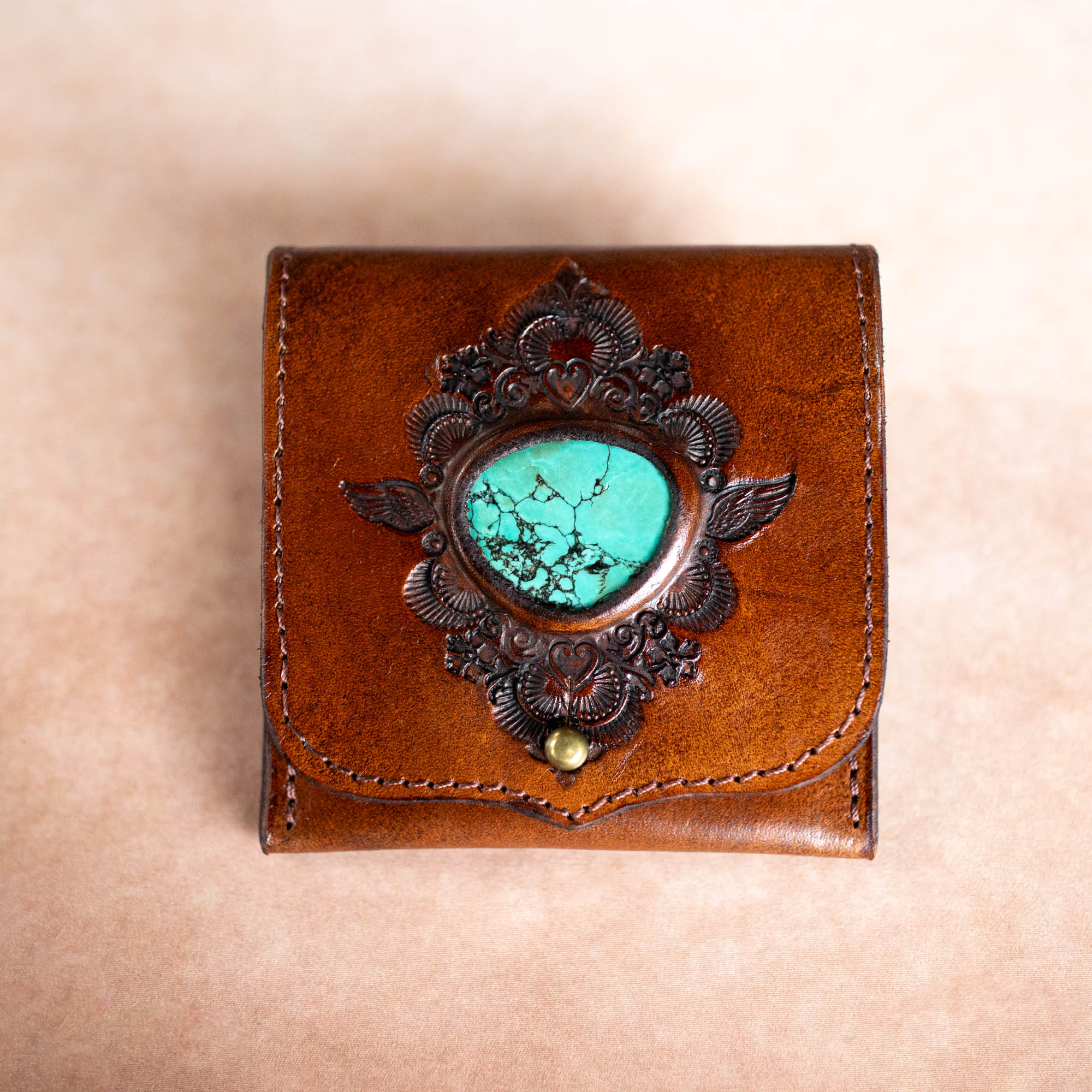 Pocket Wallet with Turquoise