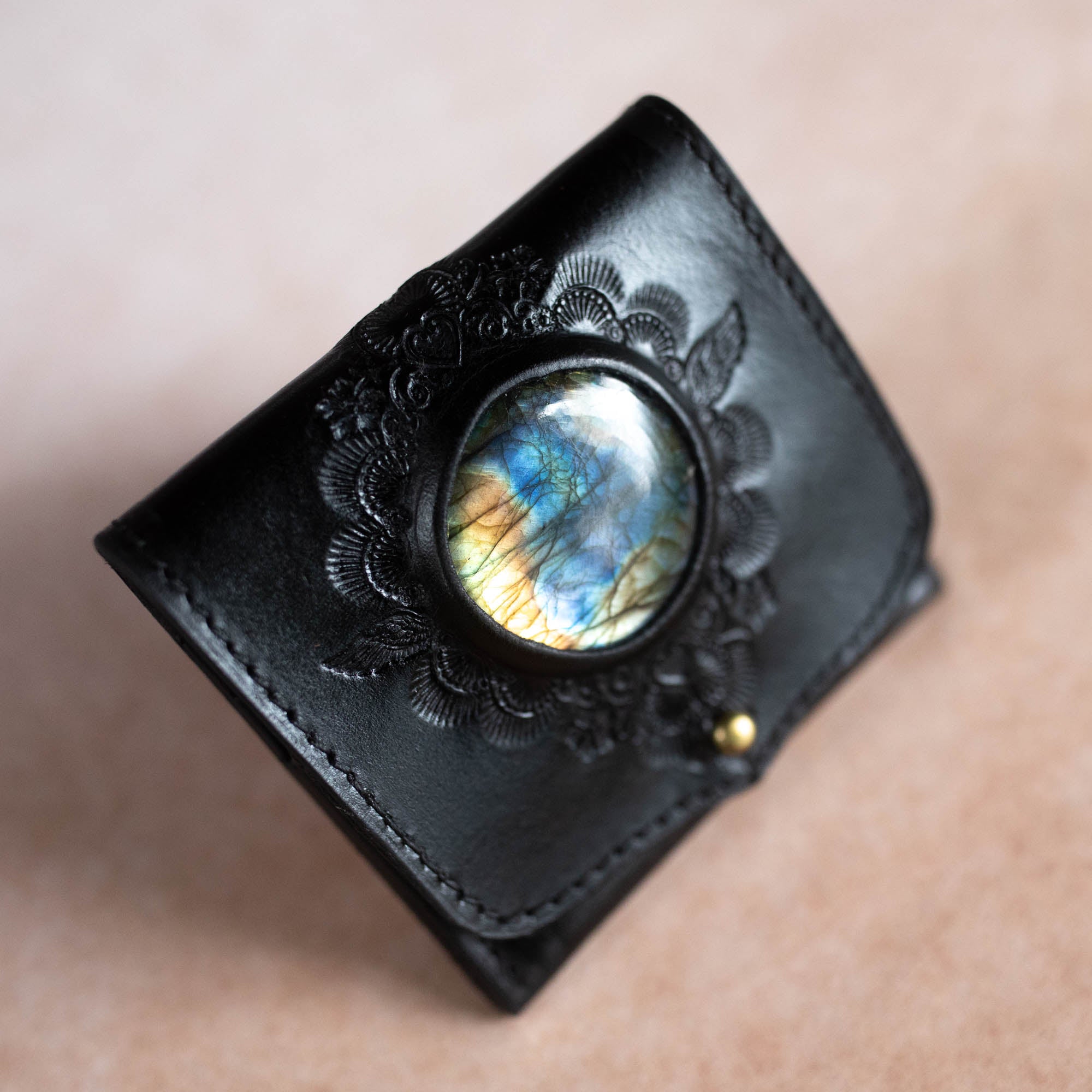 Pocket Wallet with Labradorite