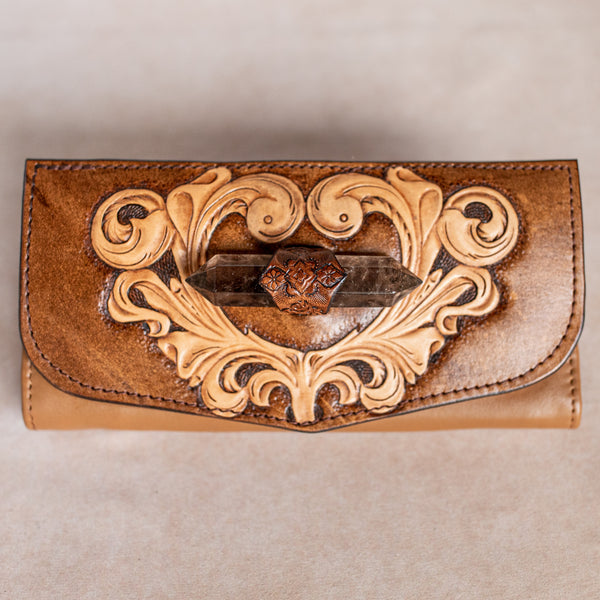 Western Priestess Wallet with Smoky Quartz