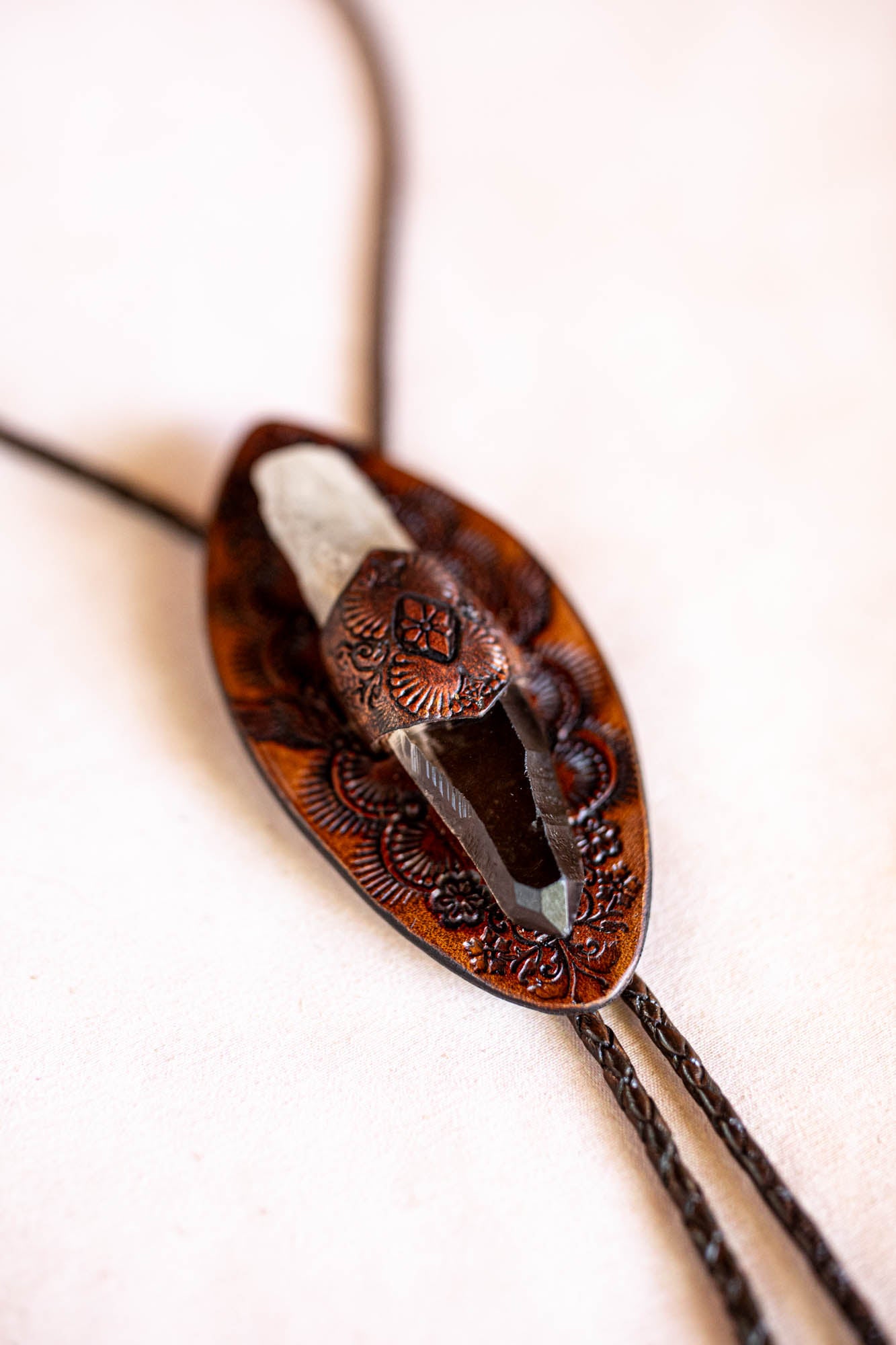 Priestess Bolo Tie with Smoky Quartz
