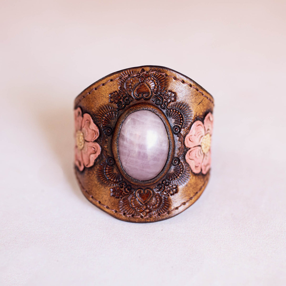 Desert Bloom Cuff with Rose Quartz
