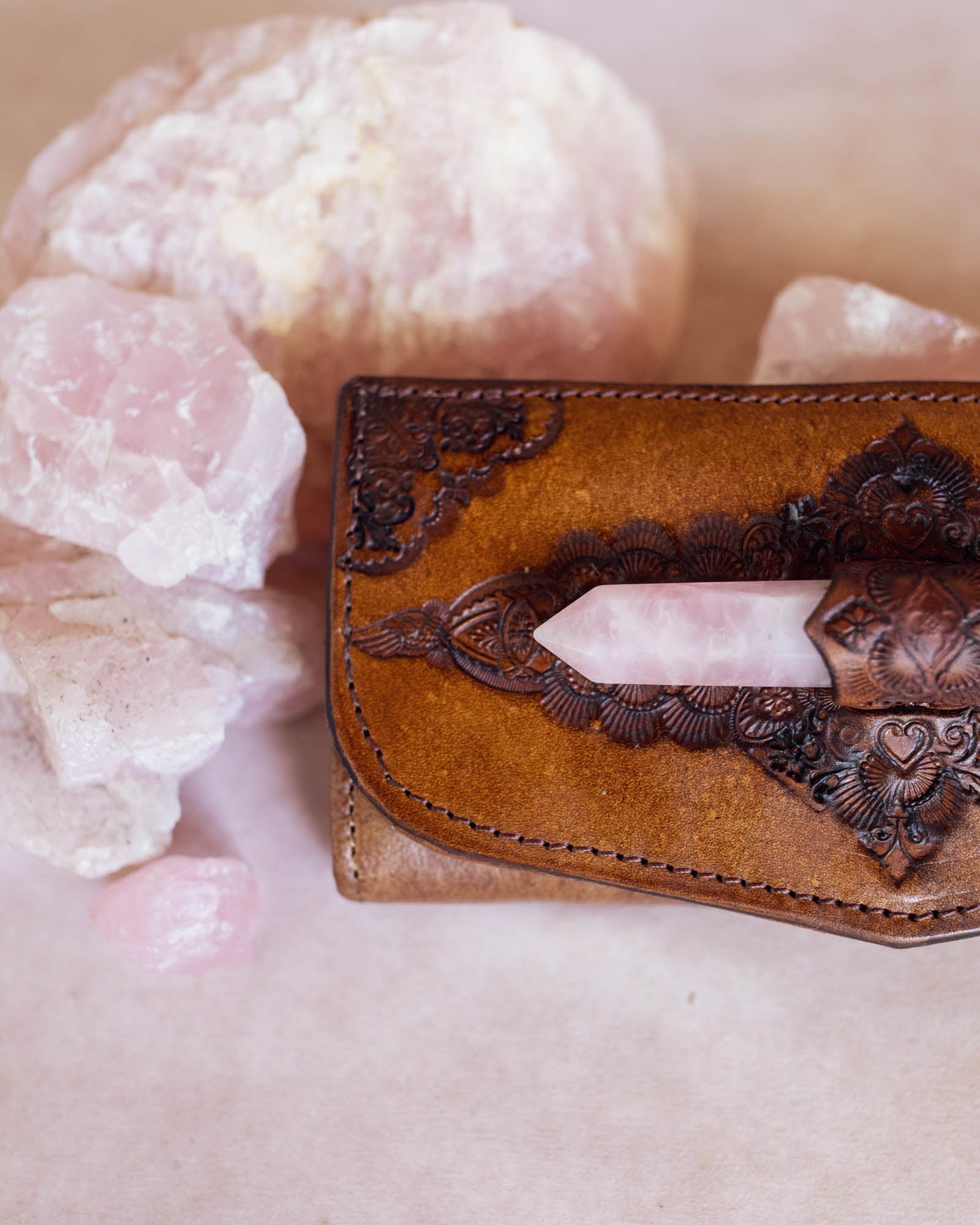 Priestess Wallet with Rose Quartz - Buffalo Girl®