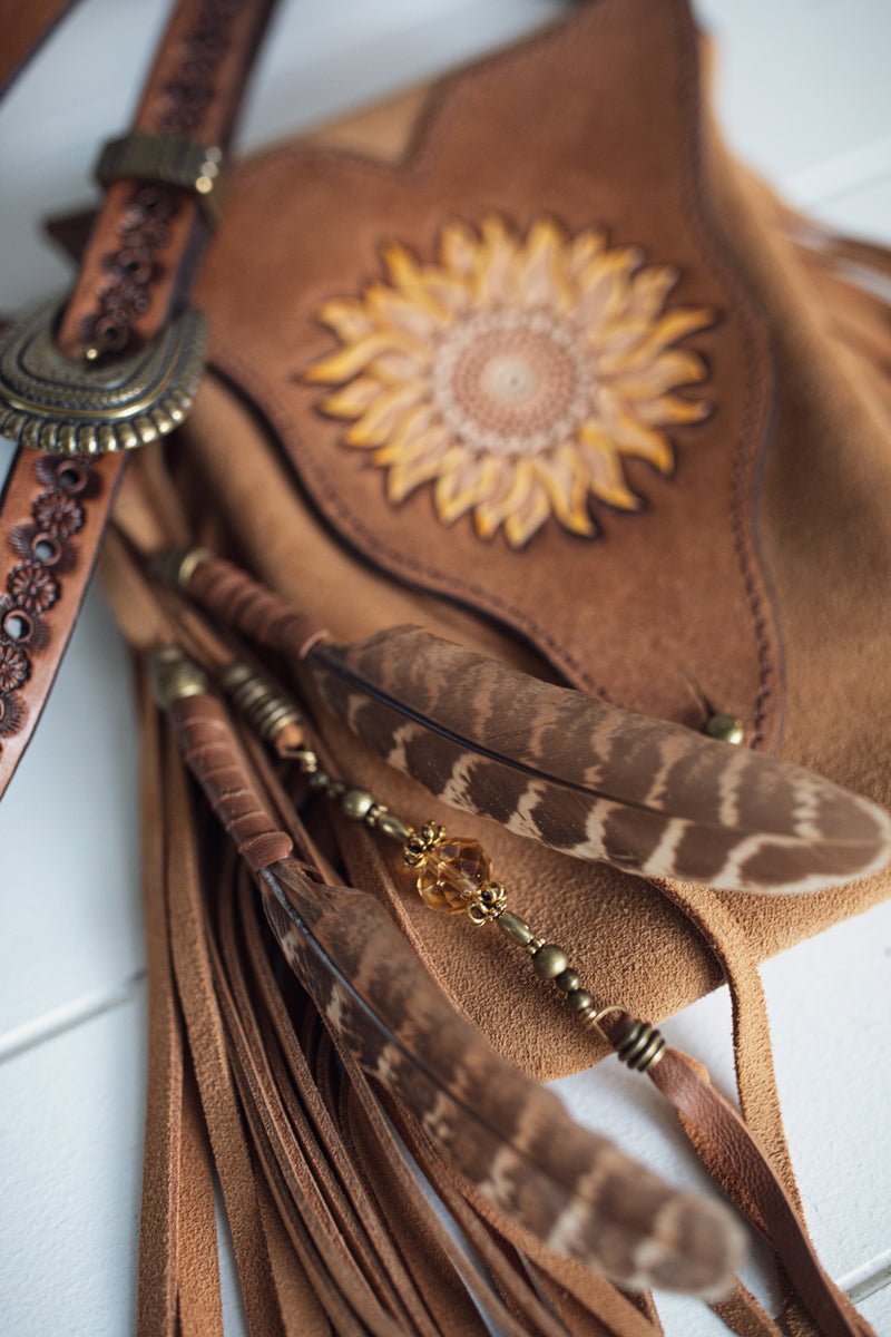 Sunflower Gypsy Wanderer Phone Pouch