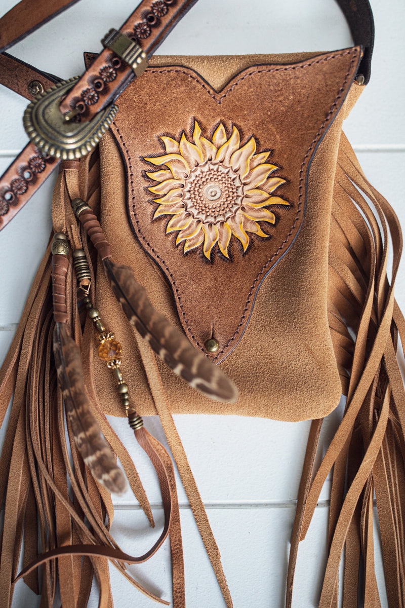 Sunflower Gypsy Wanderer Phone Pouch