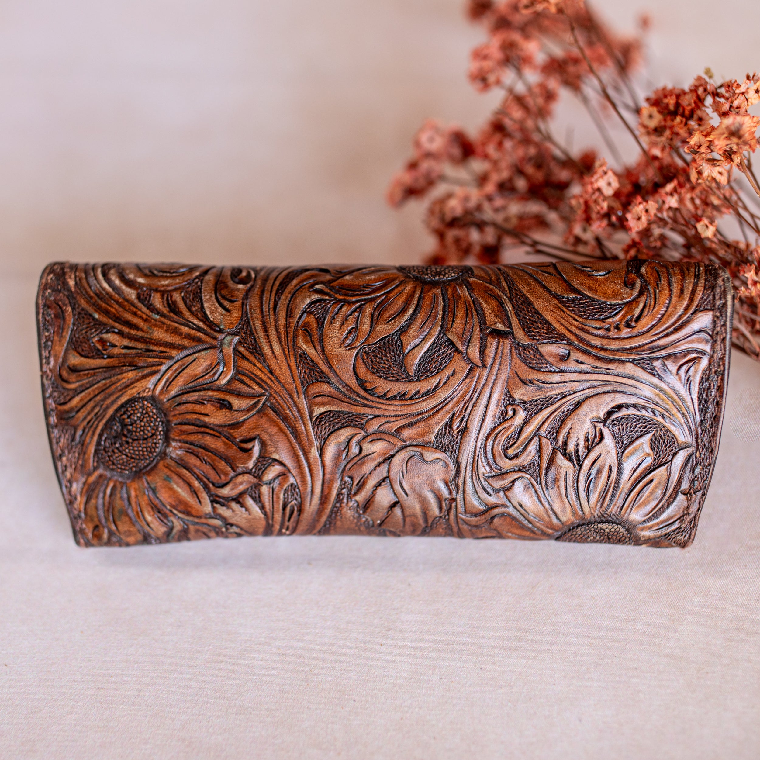 Hand Carved Sunglasses Case