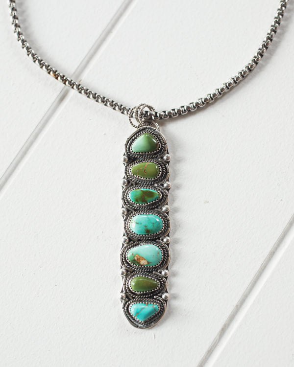 Vintage Navajo Pendant with Royston Turquoise