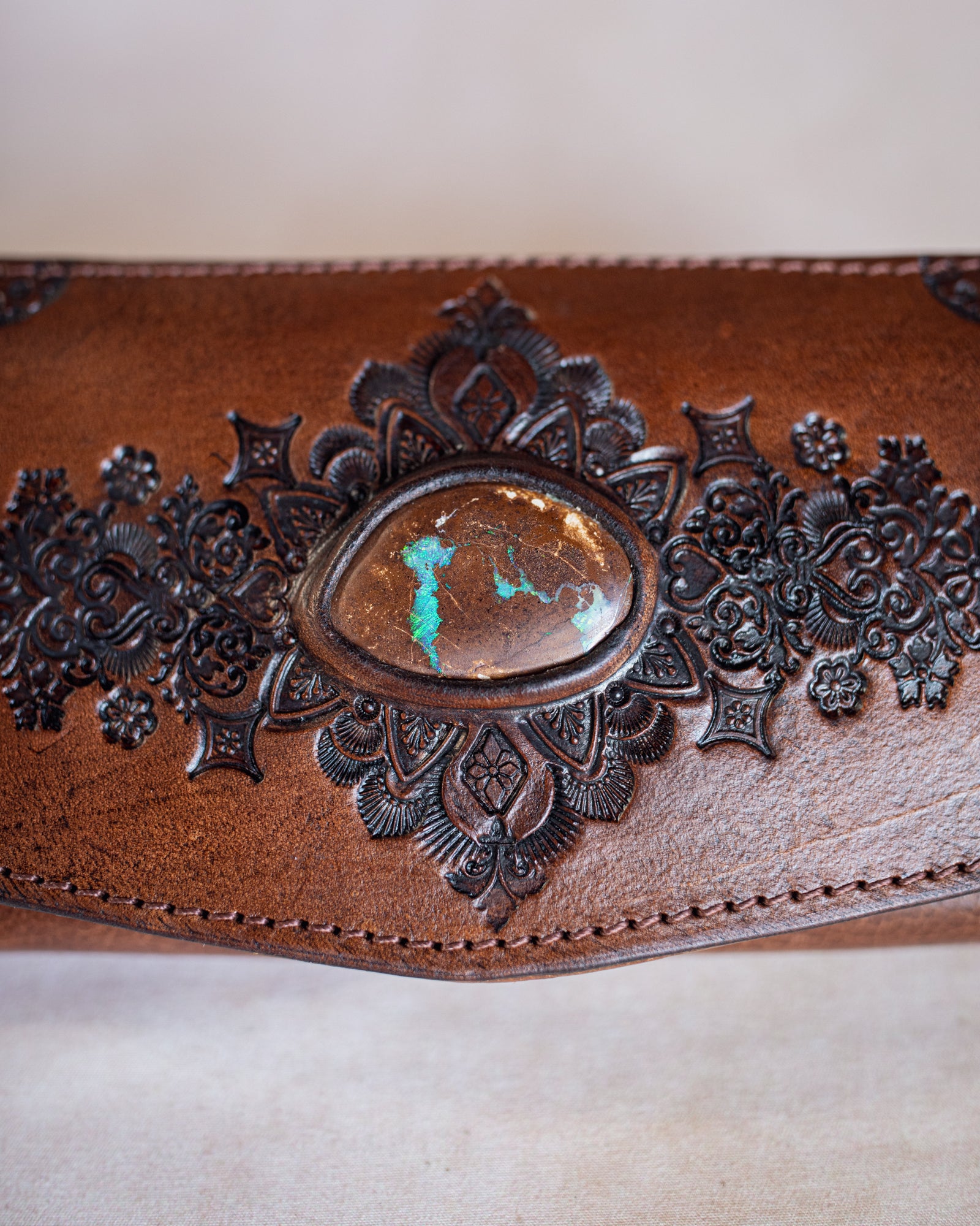 Mandala Wallet with Boulder Opal