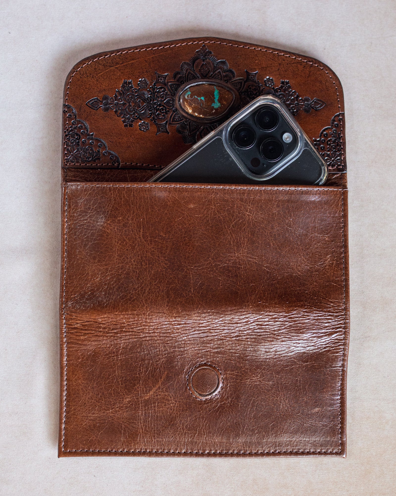 Mandala Wallet with Boulder Opal