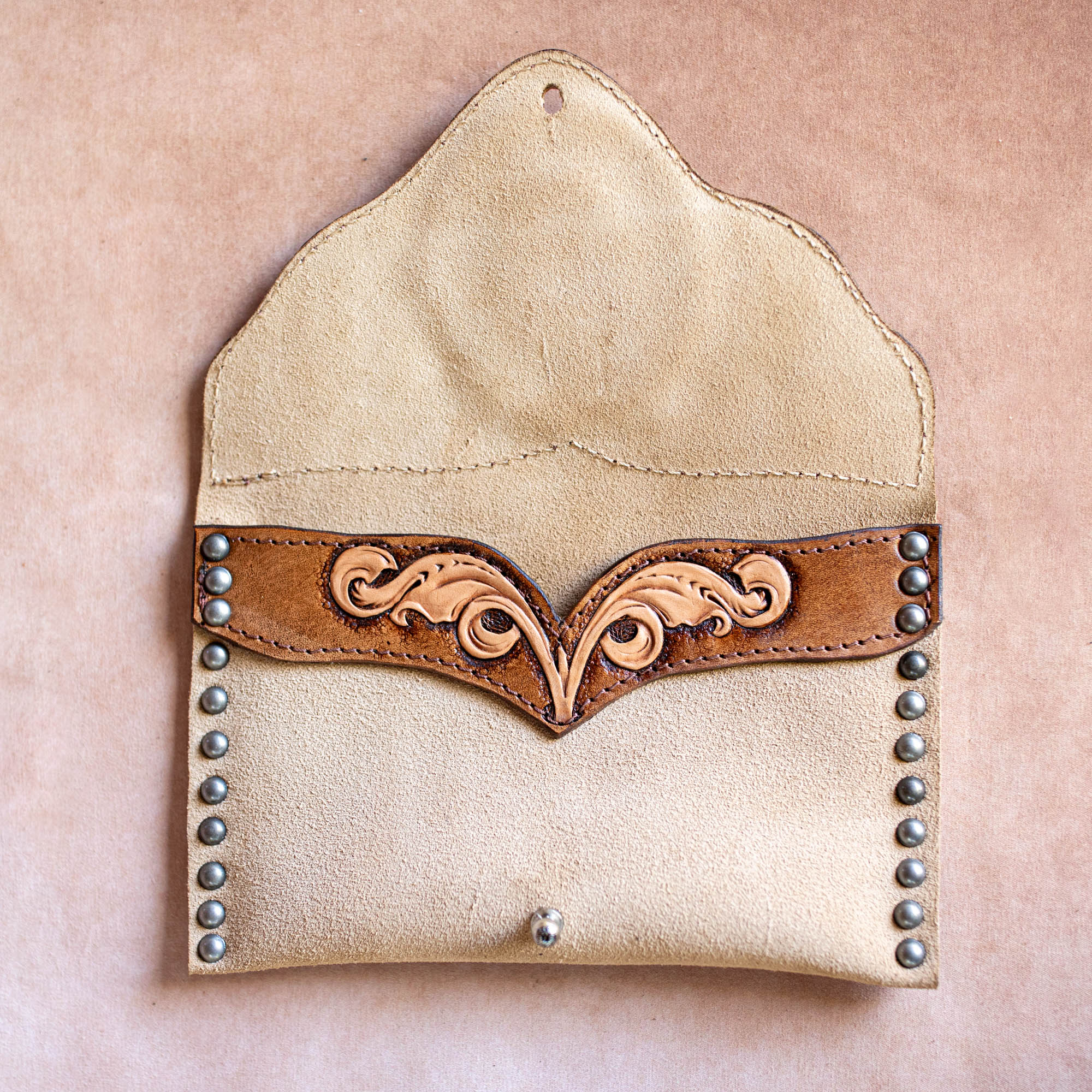 Western Floral Pouch with African Turquoise
