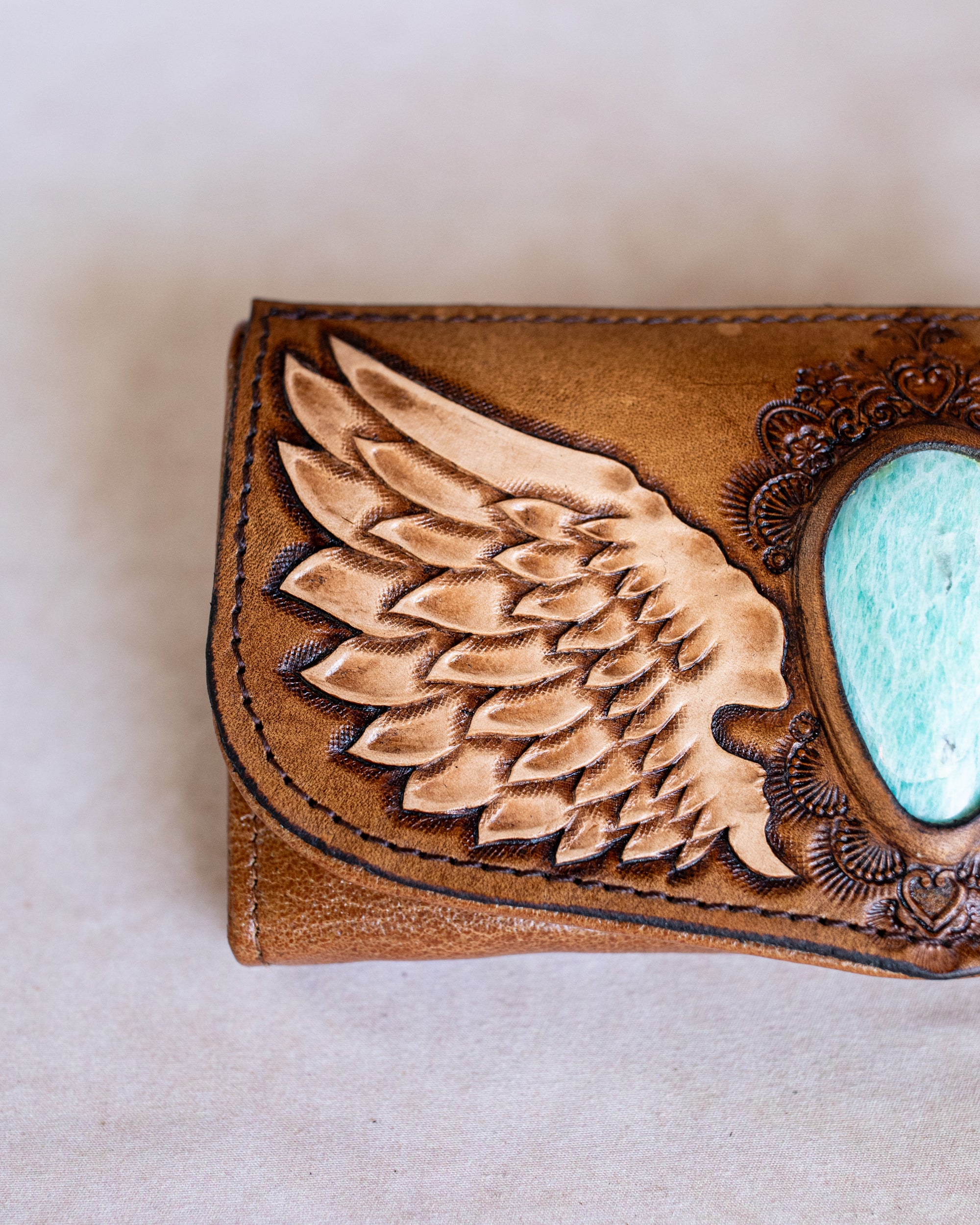 Guardian Wings Wallet with Amazonite