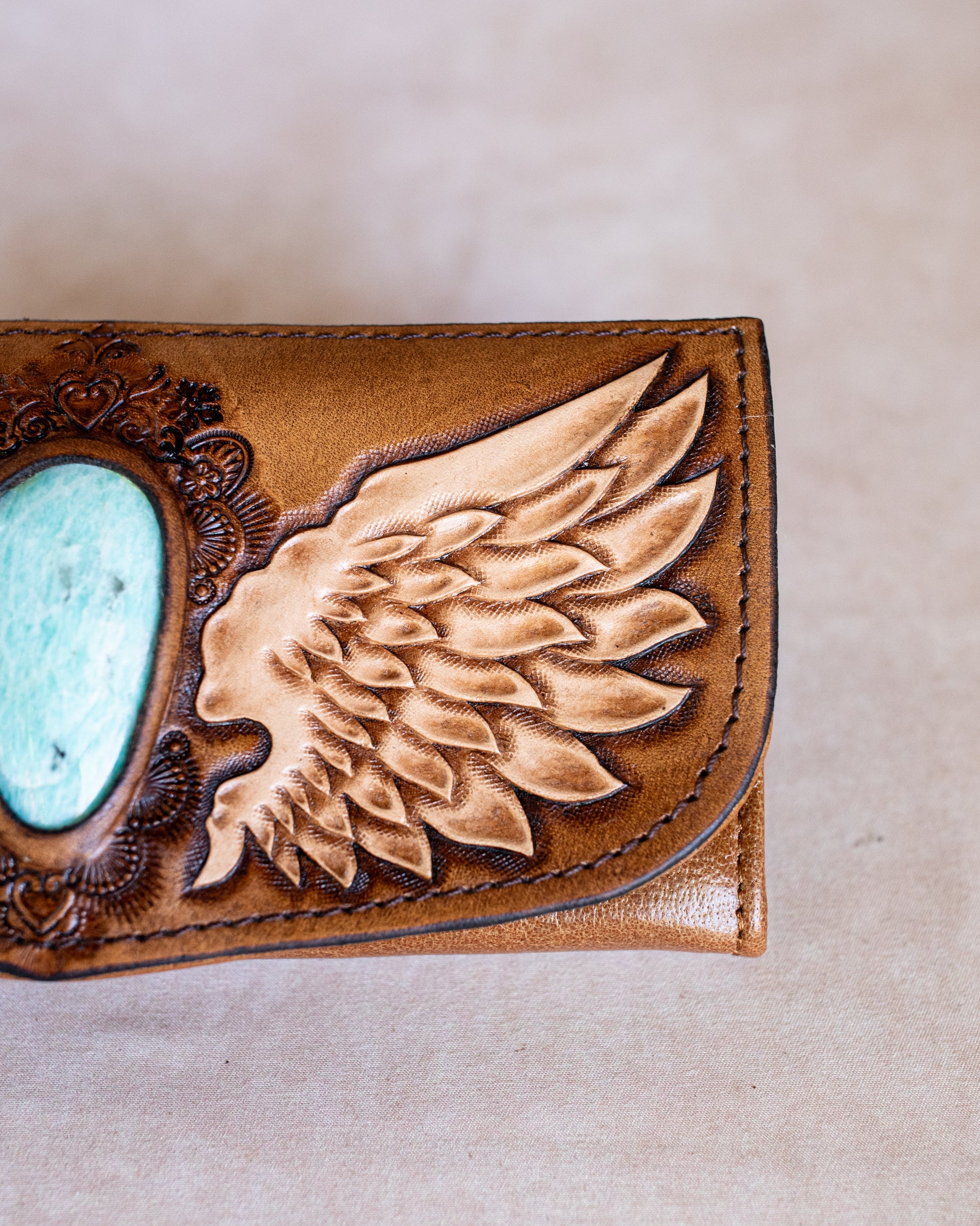 Guardian Wings Wallet with Amazonite