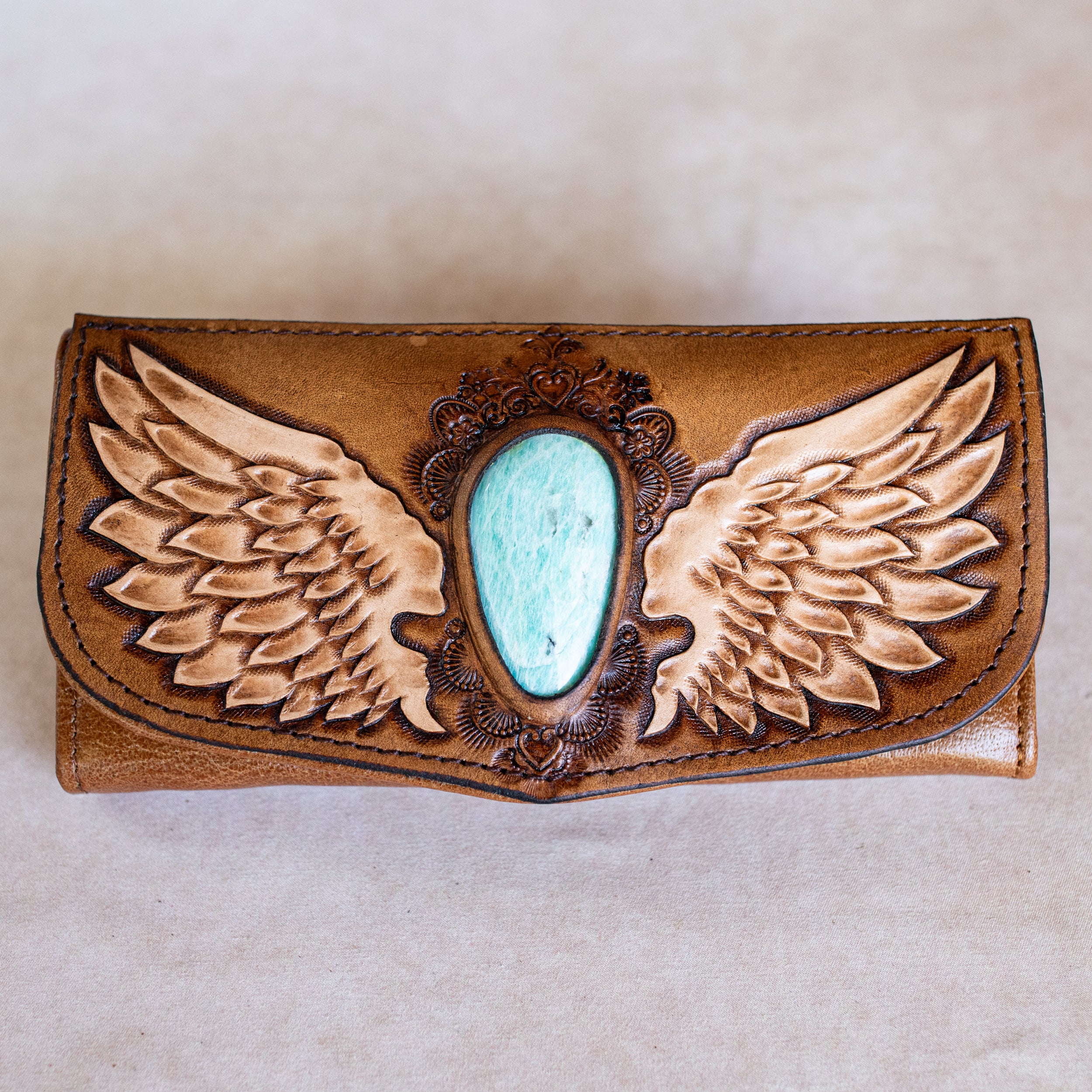 Guardian Wings Wallet with Amazonite