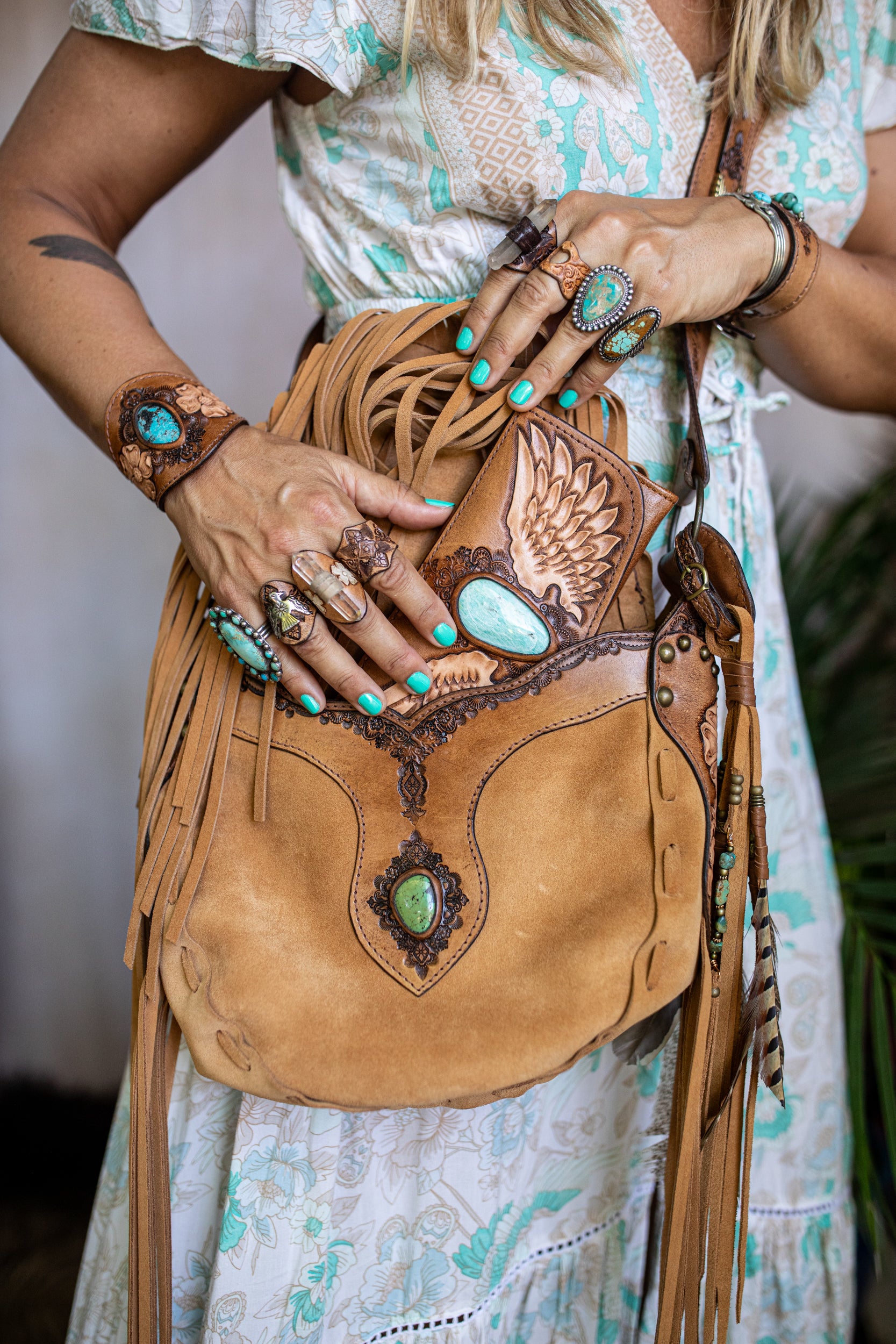 Guardian Wings Wallet with Amazonite