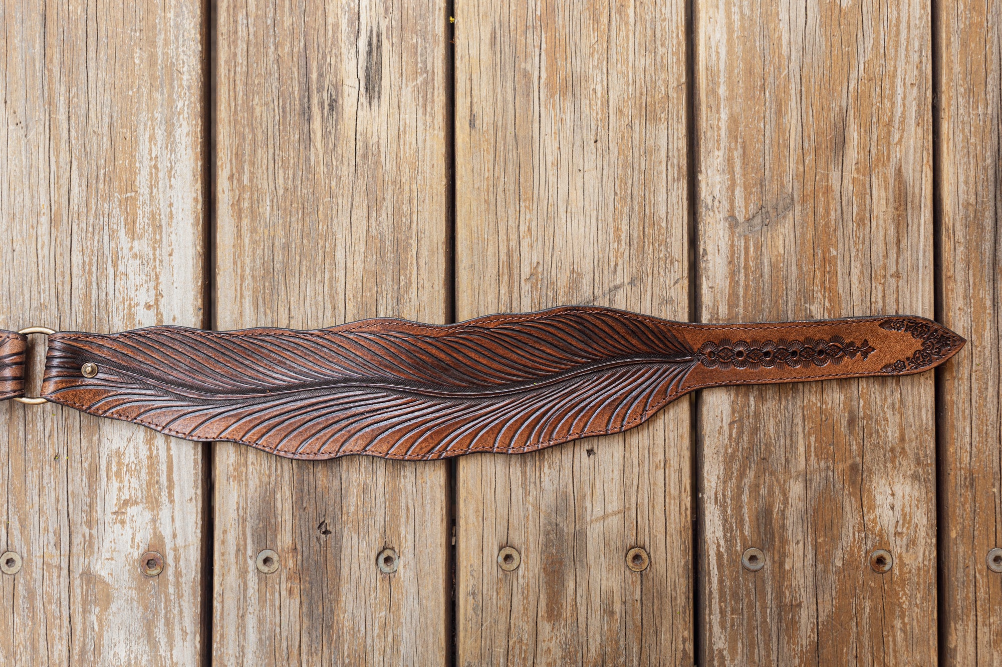 hand_tooled_leather_feather_waist_belt_western