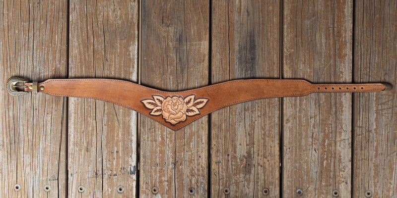 Hand Carved Rose Belt