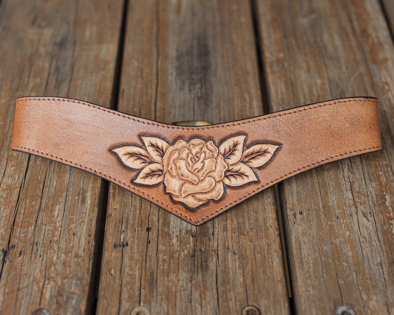 Hand Carved Rose Belt